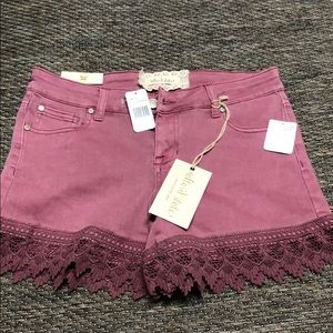 Altair’s State soft burgundy lace short